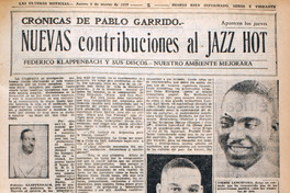 Nuevas contribuciones al jazz hot. Crónicas de Pablo Garrido