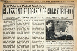 El jazz unió el corazón de Chile y Uruguay : homenaje a Juan Rafael Grezzi. Crónicas de Pablo Garrido