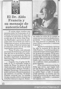 El Dr. Aldo Francia y su mensaje de autenticidad
