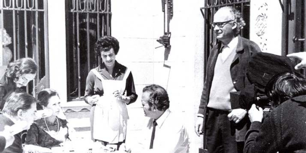 Aldo Francia durante el rodaje de "Ya no basta con rezar", ca. 1971