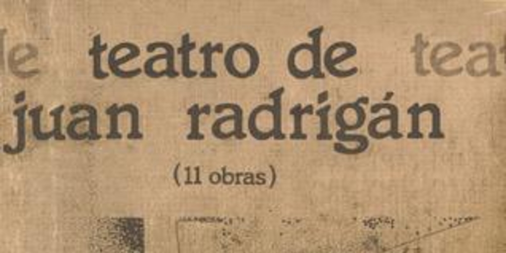 Teatro de Juan Radrigán : (11 obras)