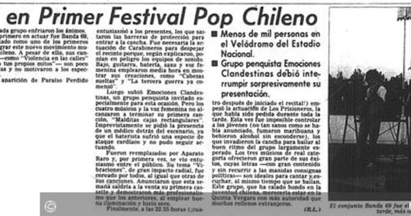 Poco público en primer festival pop chileno