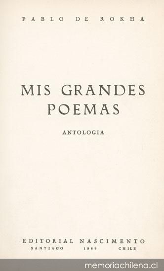 Mis grandes poemas : antología