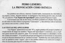 Pedro Lemebel, la provocación como batalla