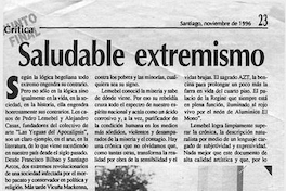 Saludable extremismo
