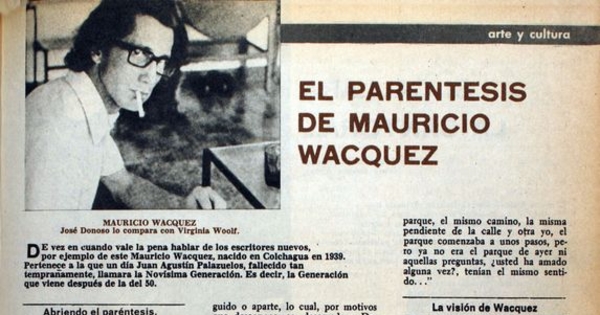 El paréntesis de Mauricio Wacquez