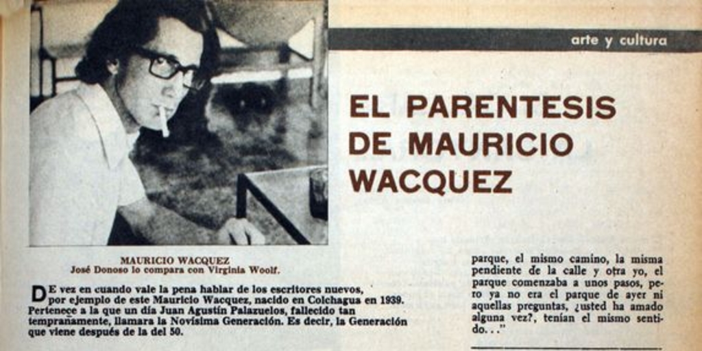 El paréntesis de Mauricio Wacquez
