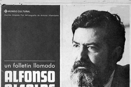 Un folletín llamado Alfonso Alcalde uno de los mejores escritores chilenos