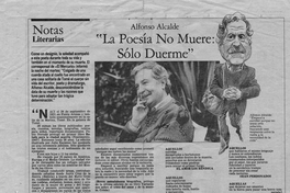 Alfonso Alcalde, "La Poesía no muere, sólo duerme"