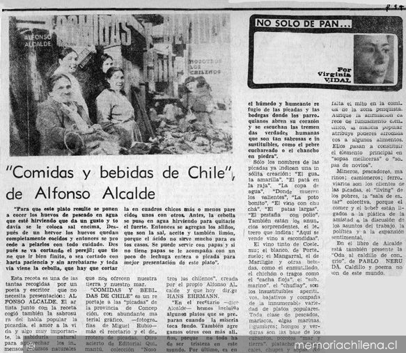 "Comidas y bebidas de Chile", de Alfonso Alcalde