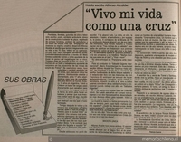 "Vivo mi vida como una cruz": había escrito Alfonso Alcalde