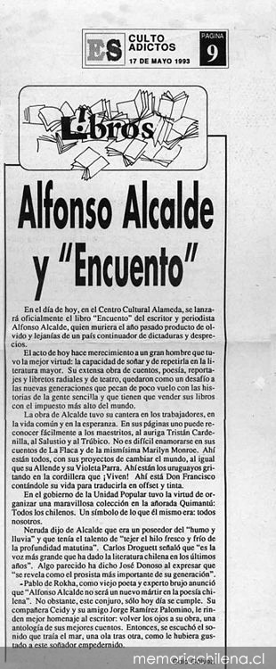 Alfonso Alcalde y "En cuento"