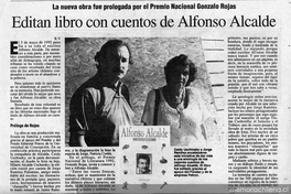 Editan libro con cuentos de Alfonso Alcalde
