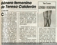 Género femenino de Teresa Calderón