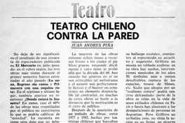 Teatro chileno contra la pared