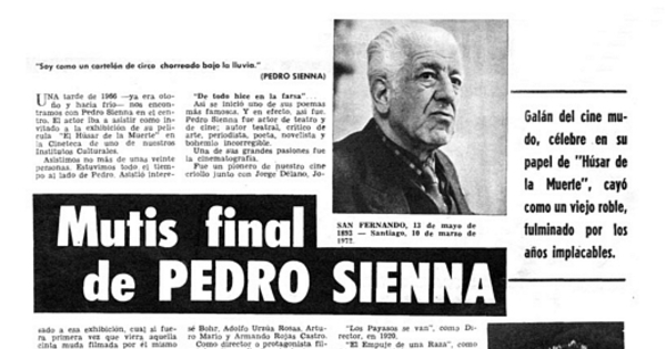 Mutis final de Pedro Sienna