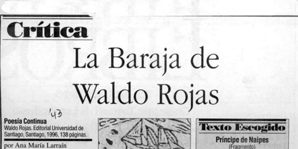La baraja de Waldo Rojas