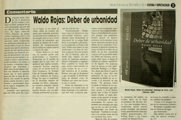 Waldo Rojas, Deber de urbanidad