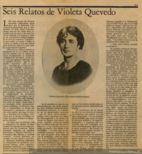Seis relatos de Violeta Quevedo