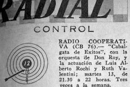Radio Cooperativa: Cabalgata de éxitos, con la orquesta de Don Roy