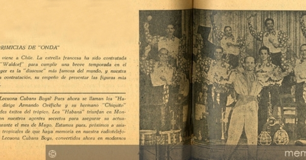 Primicia de Onda: ¿Se acuerdan de los Lecuona Cuban Boys?