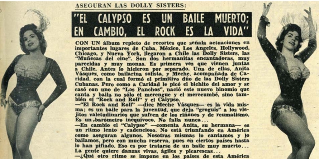 El calypso es un baile muerto, el rock es la vida: aseguran las Dolly Sisters