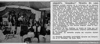 Orquesta Huambaly triunfa en Lima
