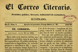 El Correo Literario: año 1, n° 1, 18 de julio de 1858