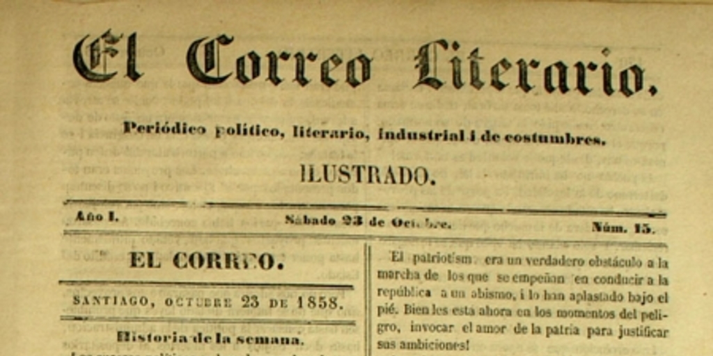 El correo literario: año 1, nº 15, 23 de octubre de 1858