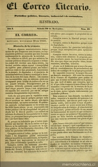 El correo literario: año 1, nº 19, 20 de noviembre de 1858