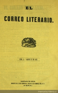 El Correo Literario: año 1, nº1, 27 de agosto de 1867
