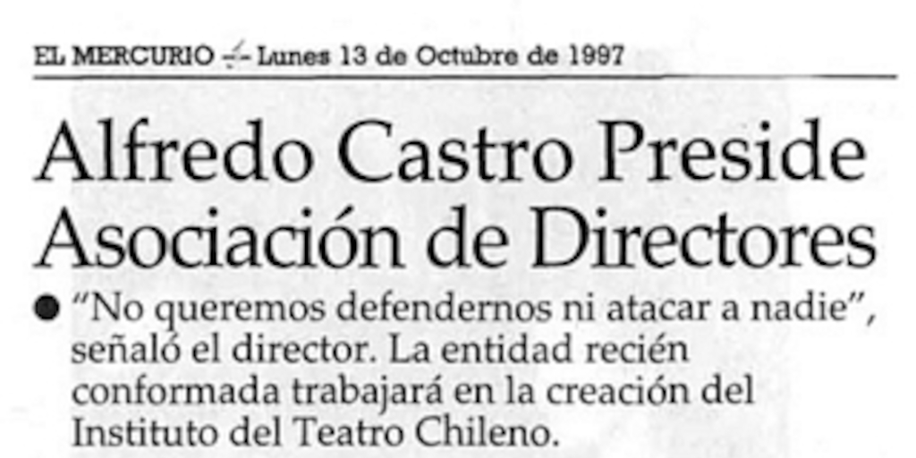 Alfredo Castro preside asociación de directores