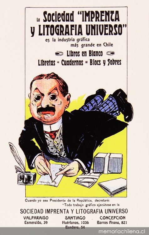 Propaganda Ilustrada de la Imprenta y Litografía Universo