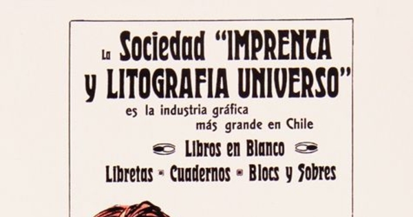 Propaganda Ilustrada de la Imprenta y Litografía Universo