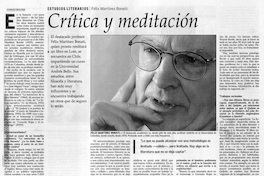 Crítica y meditación
