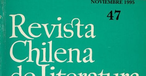 Revista chilena de literatura: n° 47, 1995