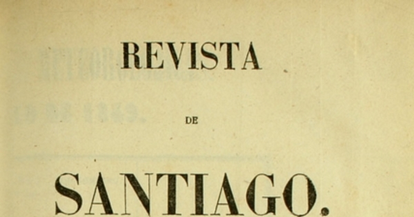 Revista de Santiago: tomo tercero, abril-noviembre de 1849