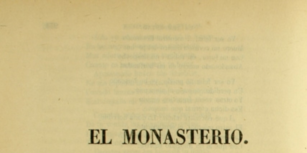 El Monasterio: leyenda nacional: 1815