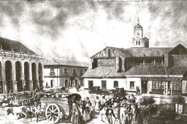 Plaza de Armas de Santiago en 1850