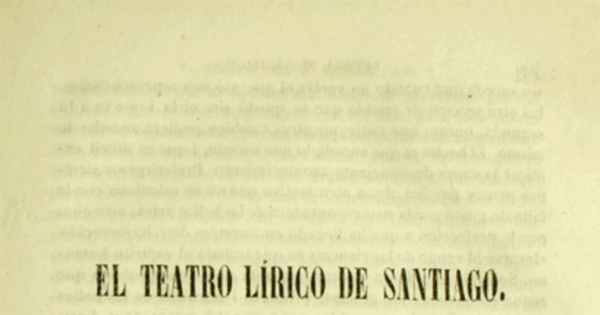 El teatro lírico de Santiago