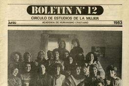 Boletín del Círculo de Estudios de la Mujer ; n° 12, junio 1983