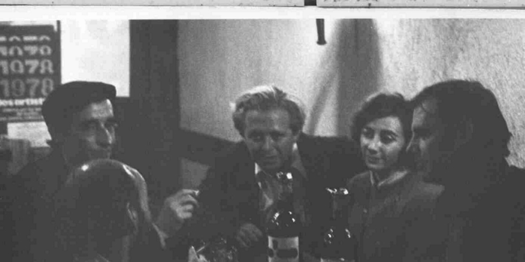 Rolando Cárdenas, Juan Cameron, Angélica Selman y Jorge Teillier, Refugio López Velarde, SECH, 1980