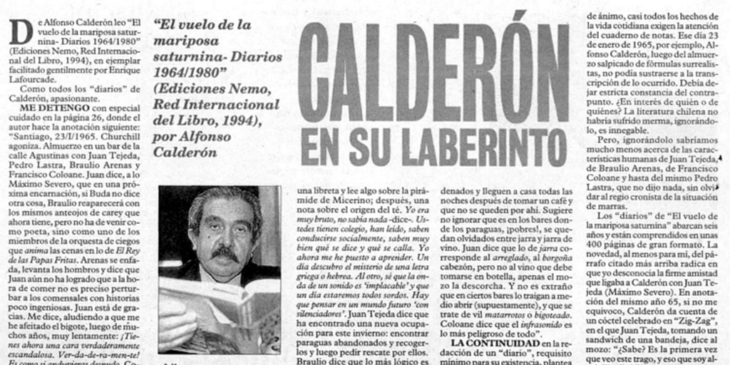 Calderón en su laberinto