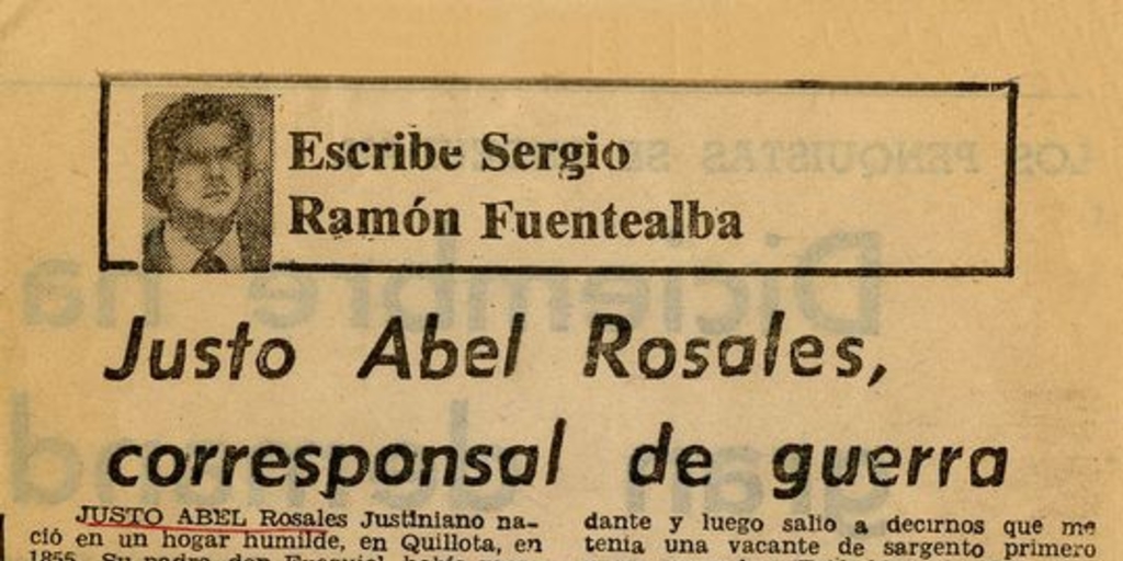 Justo Abel Rosales, corresponsal de guerra
