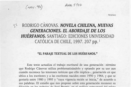 Novela chilena, nuevas generaciones