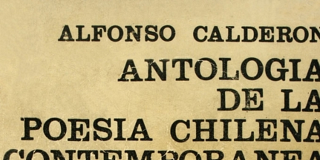 Antología de la poesía chilena contemporánea
