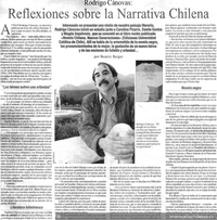 Rodrigo Cánovas: reflexiones sobre la narrativa chilena