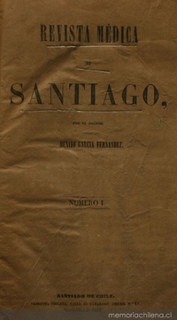 Revista médica de Santiago: n° I, 1856