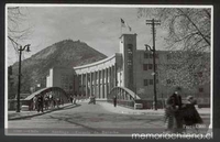 Escuela de Derecho de la Universidad de Chile, ubicada en calle Santa María con Pío Nono, 1960