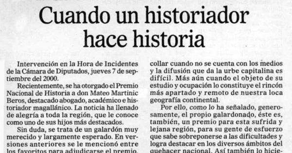 Cuando un historiador hace historia